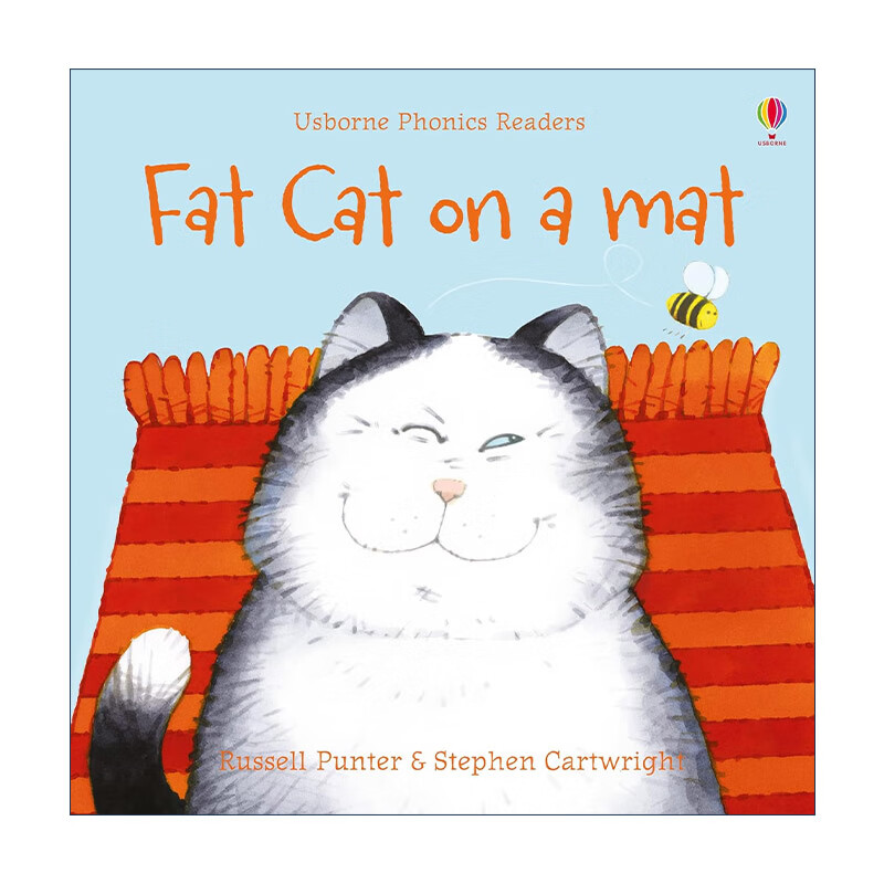 现货 英文原版 phonics readers fat cat on a mat 席子上的肥猫 英文