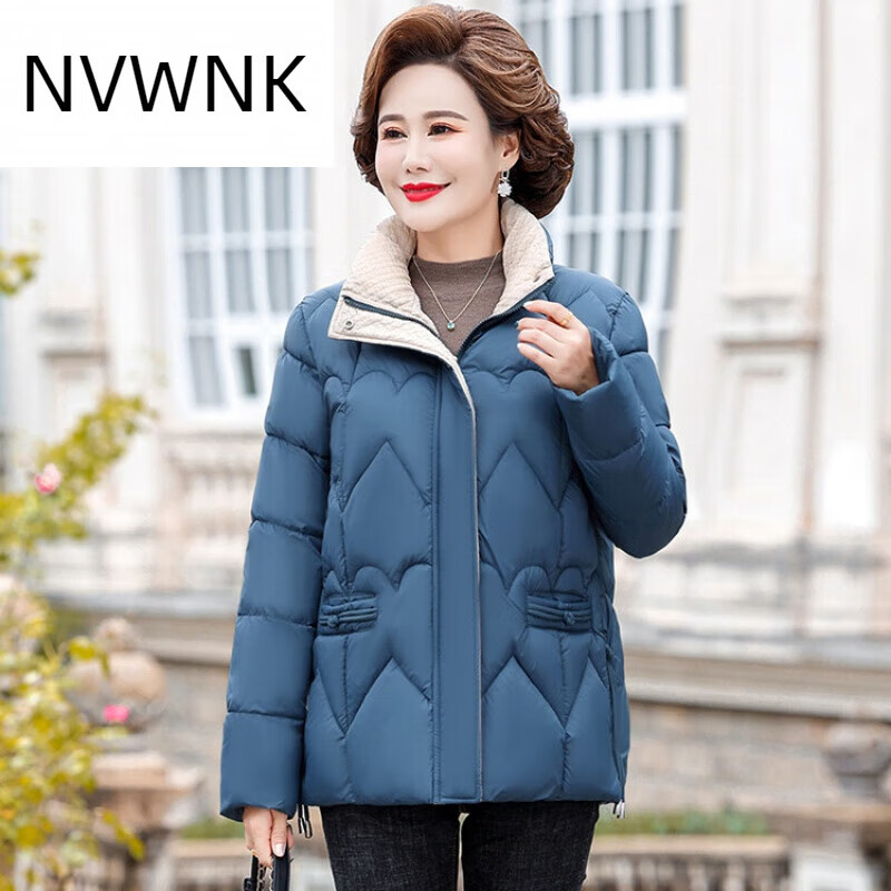 nvwnk洋气妈妈冬装外套棉衣女40岁50中老年人羽绒棉服短款秋冬加厚