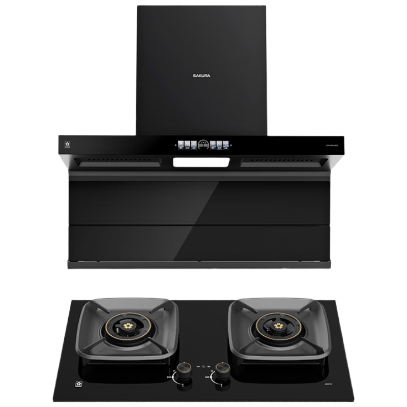 櫻花(SAKURA)煙機頂側(cè)雙吸變頻低噪29立方1300pa大吸力5.2kW大火力煙灶聯(lián)動JQE06+JGC12天然氣【套裝商品】