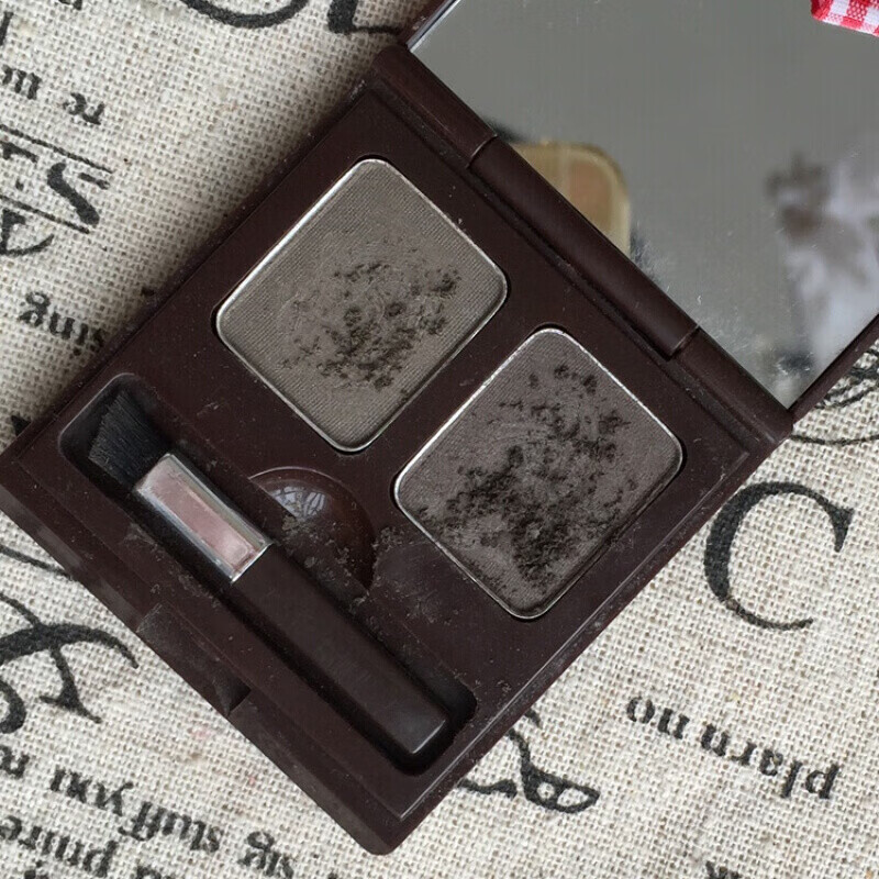 思親膚思膚韓國(guó)思膚眉粉巧克力香眉粉雙色眉粉易上色防暈染 1號(hào)灰色+黑色