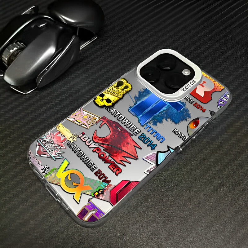 巨力仕全息泰坦贴纸csgo适用苹果15手机壳iphone14promax印花集13小众