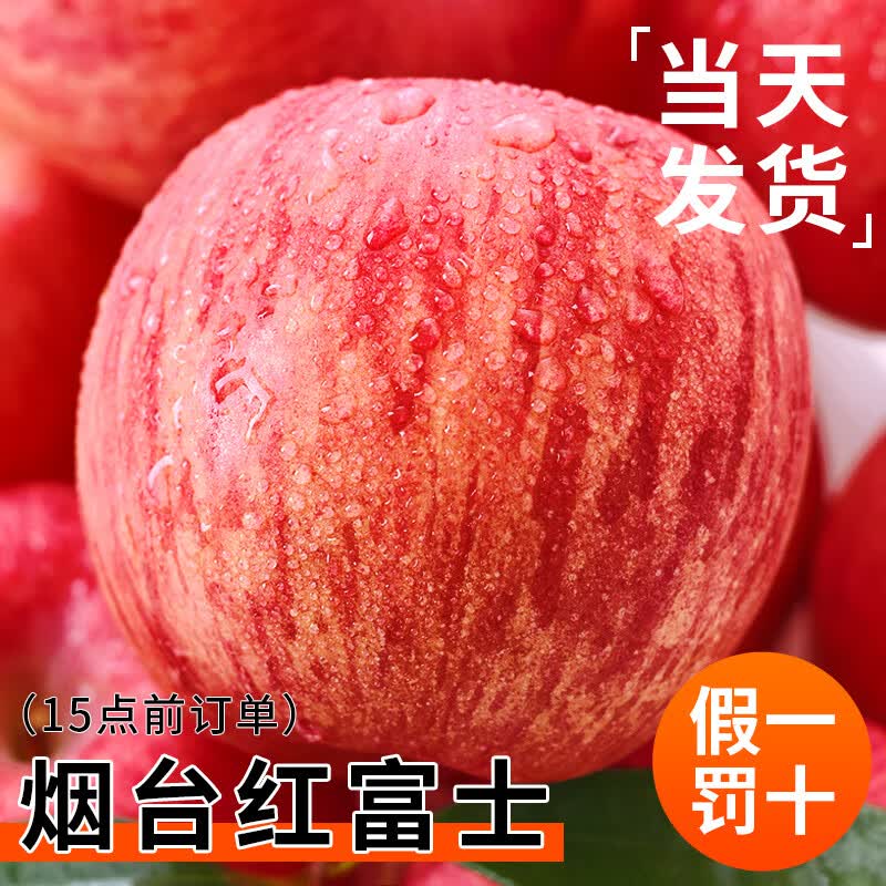 正鲜季（ZHENGXIANJI）烟台红富士苹果烟台苹果整箱当季新鲜水果山东特产脆甜冰糖心 85mm(含)-90mm（不含） 净重3斤