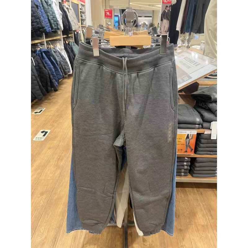 试衣间同款女装HEATTECH仿羊羔绒运动长裤保暖裤469966 07 青灰色 S 165/72A