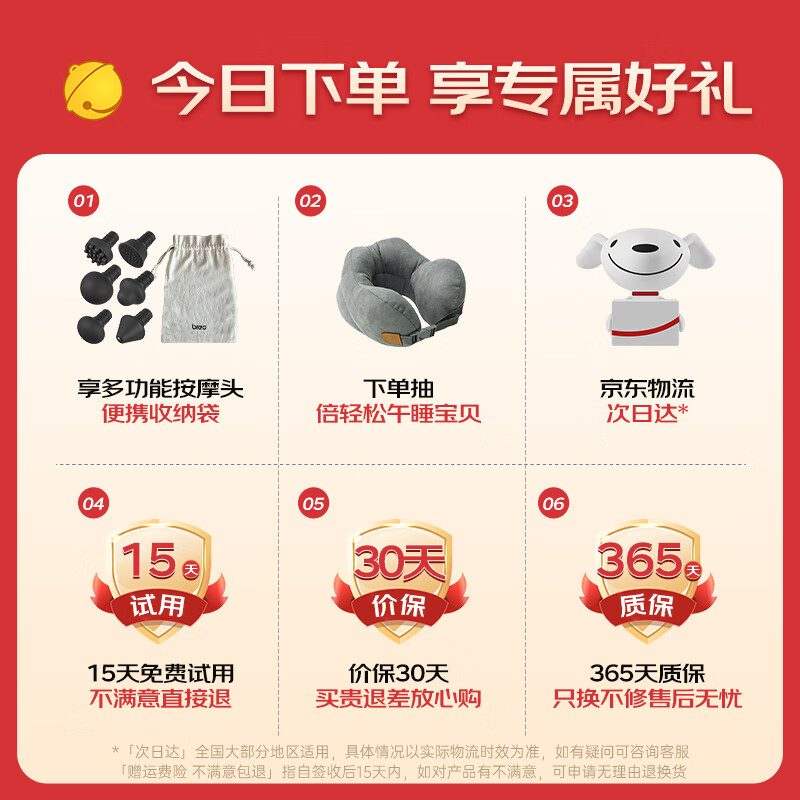 倍轻松（breo）筋膜枪7S经络枪筋络枪肩颈椎腰腿部按摩仪器实用生日礼物送爸爸妈妈老公老婆男女生朋友伴手礼品 「新升级·更强力」7S筋膜枪