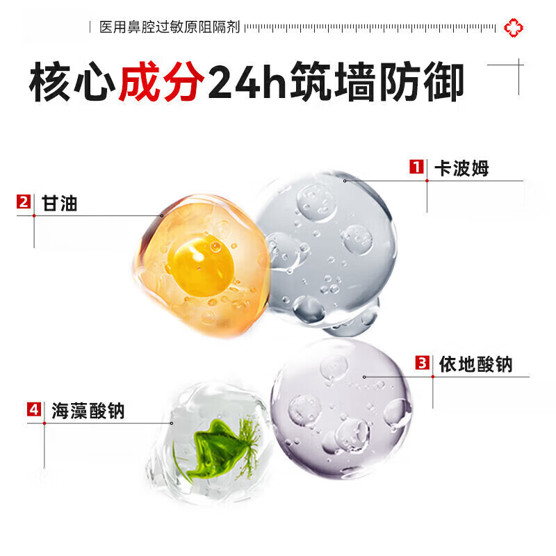 GEKX华北医用鼻腔过敏原阻隔剂依地酸钠制药鼻炎凝胶鼻炎喷雾剂鼻塞 5瓶【破价回馈】低至37元/盒