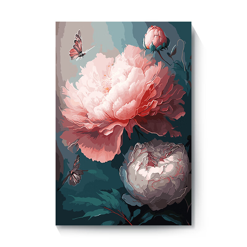 feelook数字油画繁花似锦diy填充填色绘画手绘肌理丙烯花卉装饰画油彩