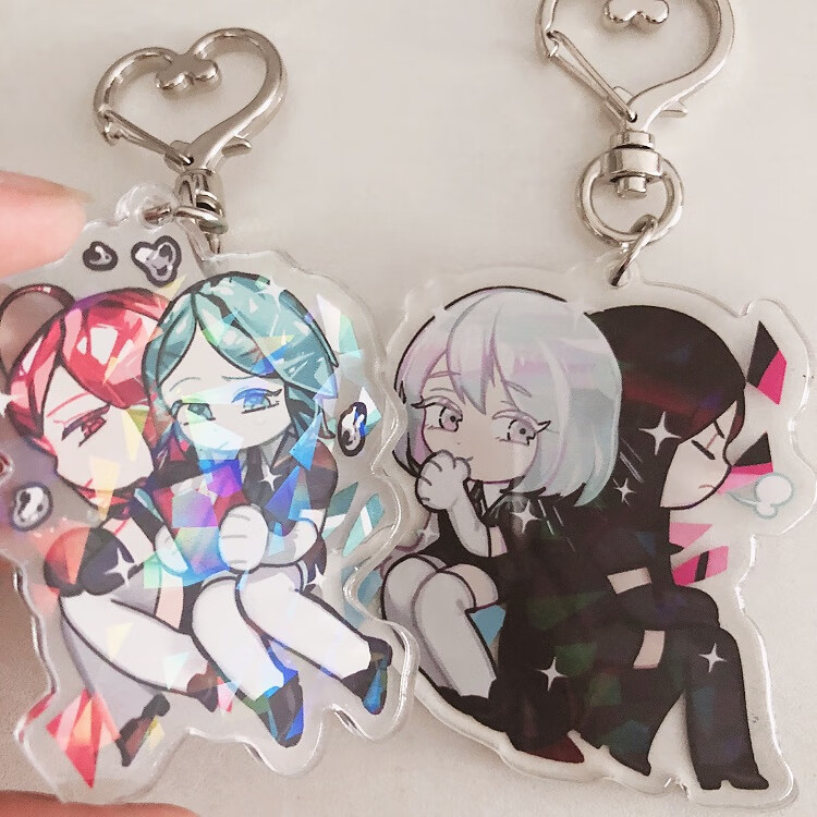 天智星宝石之国钥匙扣周边 挂件 菱形镭射亚克力 脆皮组钻石组 01.