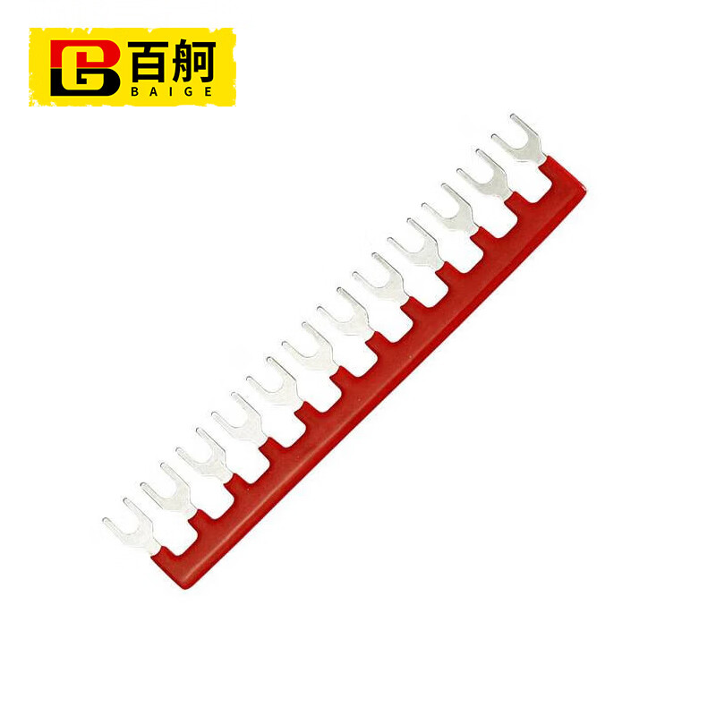 百舸 接线端子排短接片 连接片2-12片连接条短路边插片 短接条 tb2510