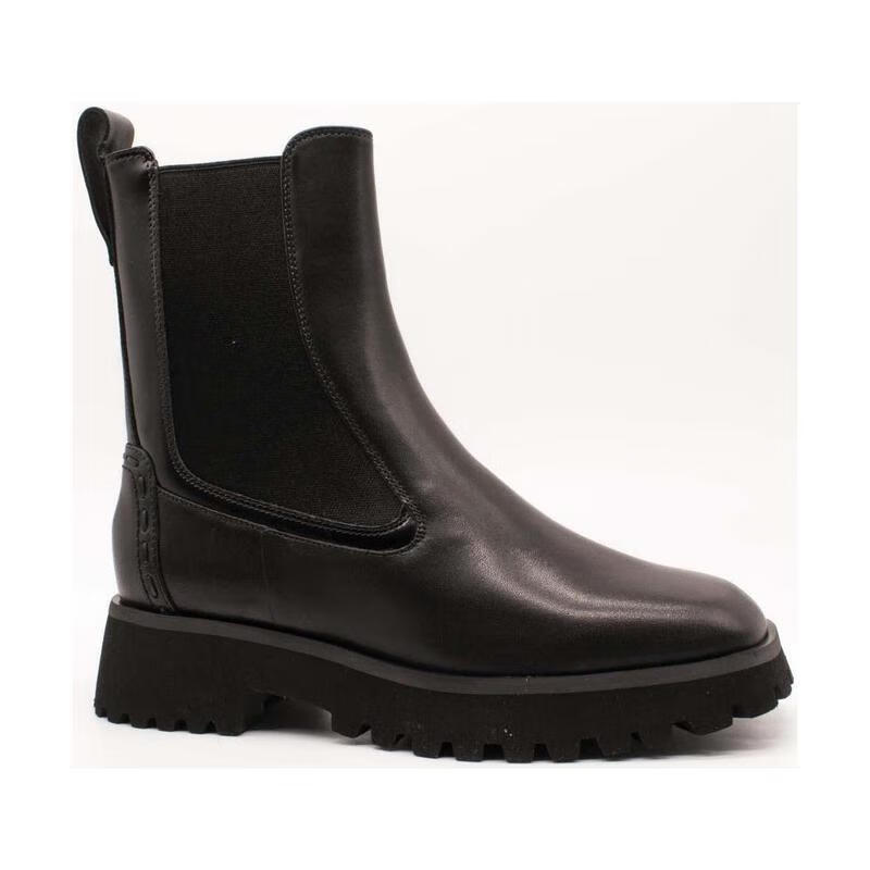 Clarks 女士切尔西靴透气软底轻便防滑黑色侧边弹力后跟提环橡胶底 Black 37
