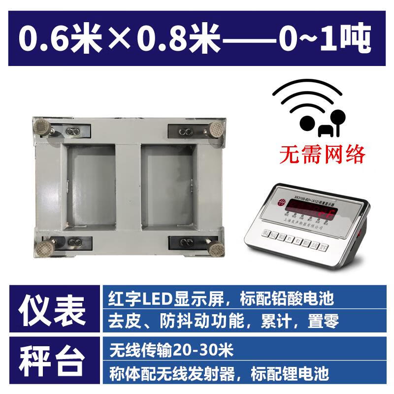 友聲地磅秤1-3噸地磅工廠物流稱豬牛帶圍欄磅稱無線高精度電子秤 0.6*0.8米(0-1噸)無線-噴塑工藝