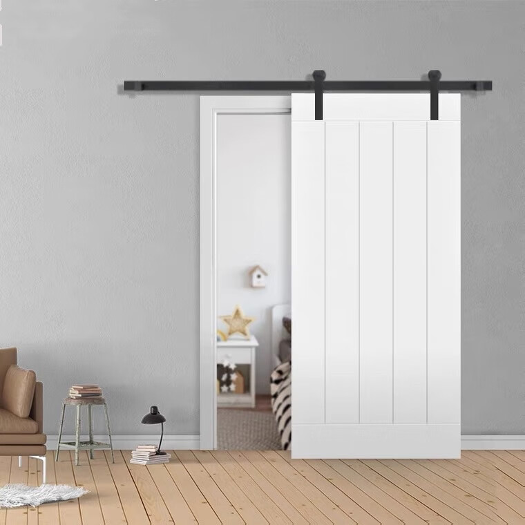 山头林村谷仓门吊轮门烤漆实木门化妆室拉门卧室厨房拉门移门仓谷 免