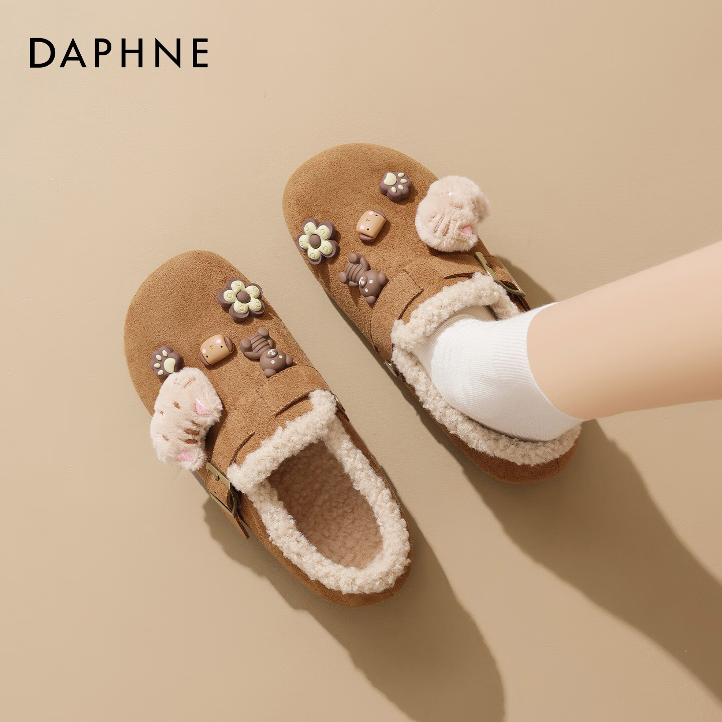 ��ܽ�ݼ��޲���ЬŮЬ����2025�¿�ѩ��ѥëë����Ь�и�Ьһ�ŵŵ�Ь��