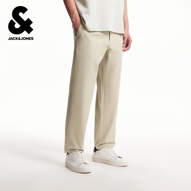 杰克·琼斯（JACK&JONES）男装潮流运动休闲裤子简约百搭男裤合集 灰卡其225214029 33 180