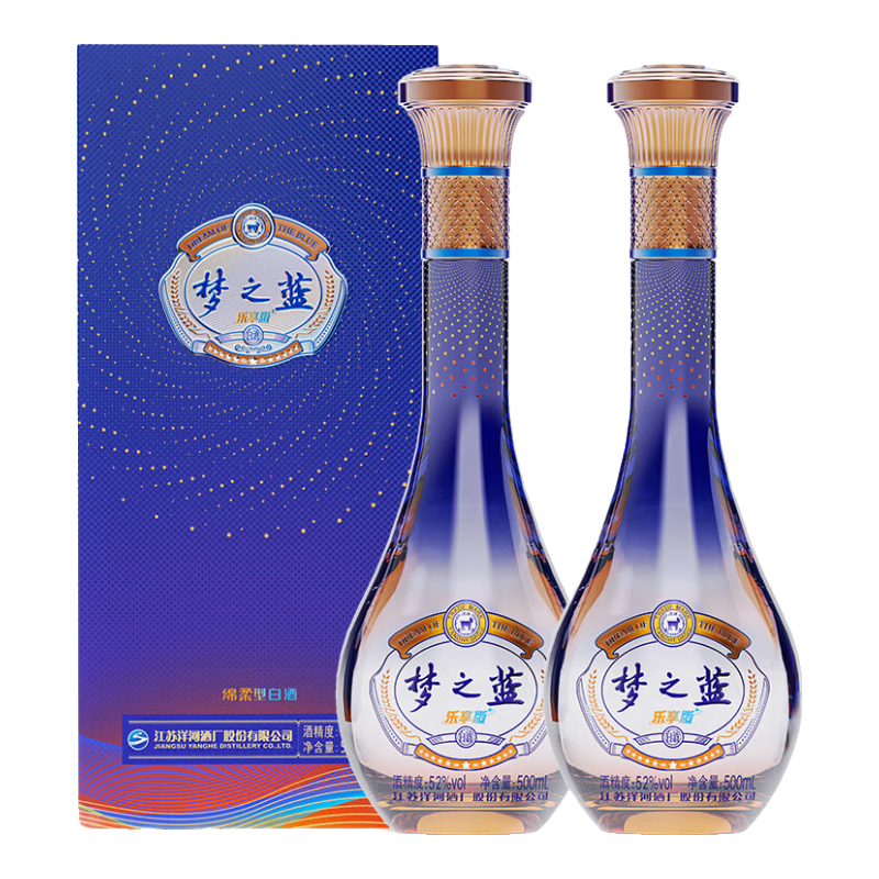 �����֮�������� 52�Ȱ׾� ��������� 52�� 500mL 2ƿ ˫ƿװ