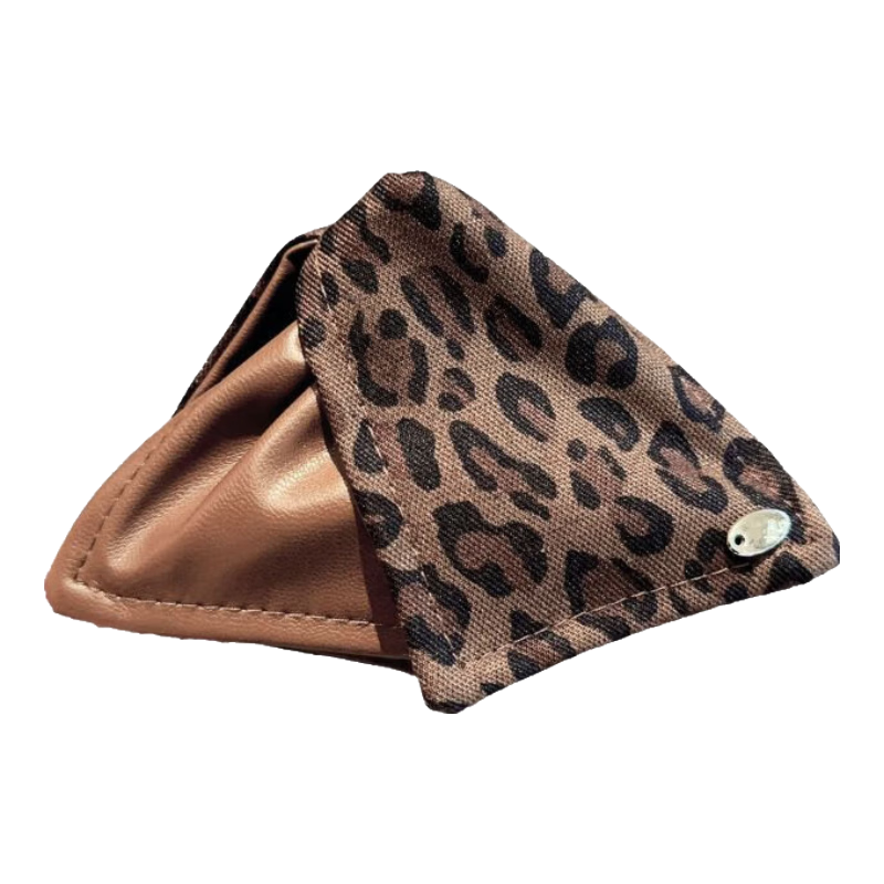 曉色發(fā)夾后腦勺2025新款大號(hào)豹紋雙拼色三角夾慵懶風(fēng)鯊魚(yú)夾盤(pán)發(fā)頭飾女 豹紋雙拼抓夾