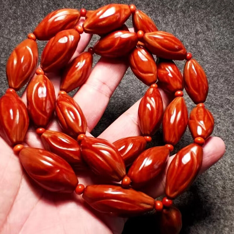 柠熠橄榄核手串男士原料橄榄核雕刻橄榄胡逆转乾坤转运长串项链素串