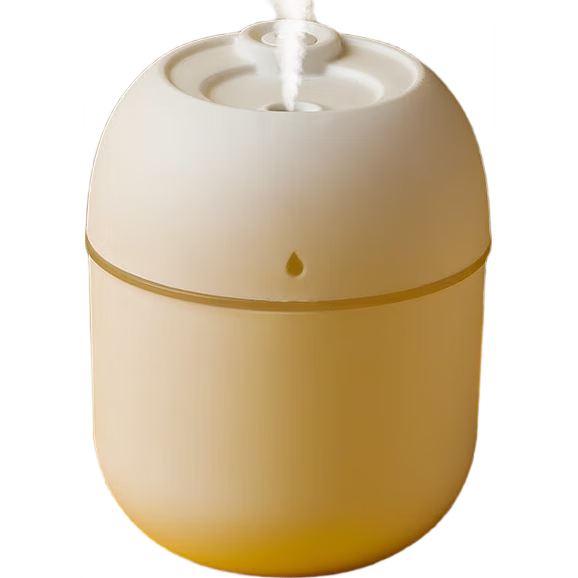 新款小型USB喷雾剂加湿器家用卧室办公室桌面空气教室创意配件 水滴加湿器-白色