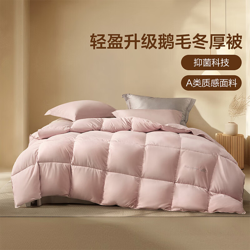 百丽丝出品被子a类升级鹅毛轻盈蓬松冬厚被学生宿舍家用被 抗菌鹅毛冬厚被 220cm×240cm