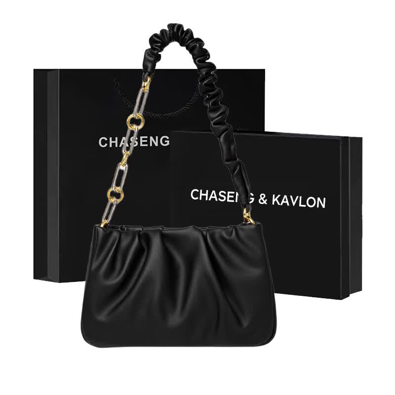 CHASENG&KAVLON生日礼物送女友小&ck女包女士包包褶皱云朵包单肩斜挎包腋下包 白色-轻奢气质款 CK0656