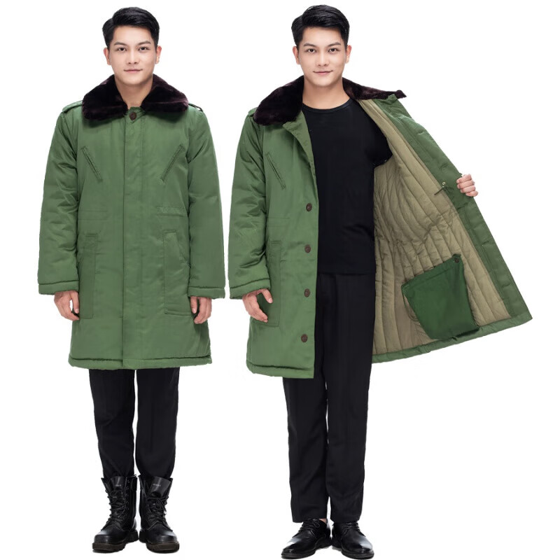 麦舒特军大衣老式军棉大衣短款加厚中长款冬季保暖绿棉袄士老款劳保