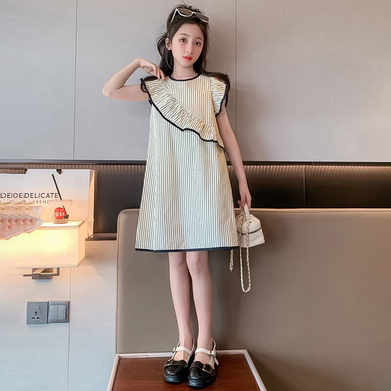 宁悠小女孩连衣裙12岁到13岁9岁夏季公主裙女大童连衣裙夏装薄款 图片