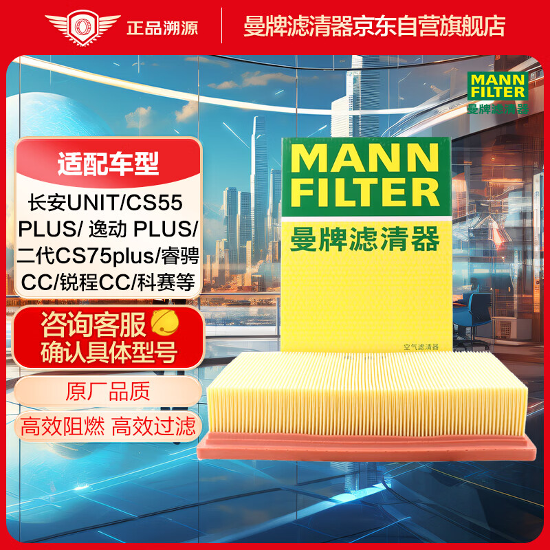 曼牌（MANNFILTER）空气滤清器空气滤芯空滤C2809