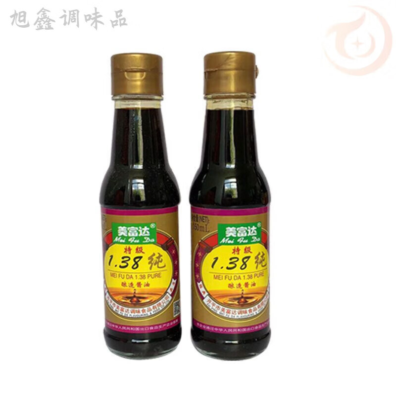 食芳溢美富达1.38纯酱油酿造凉拌菜生抽点蘸料酿造酱油 酱油150ml/瓶*2