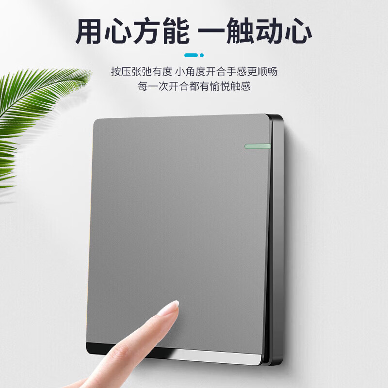 国际电工开关插座面板家用墙壁暗装双控五孔带开关USB电源5孔插座 五孔双USB