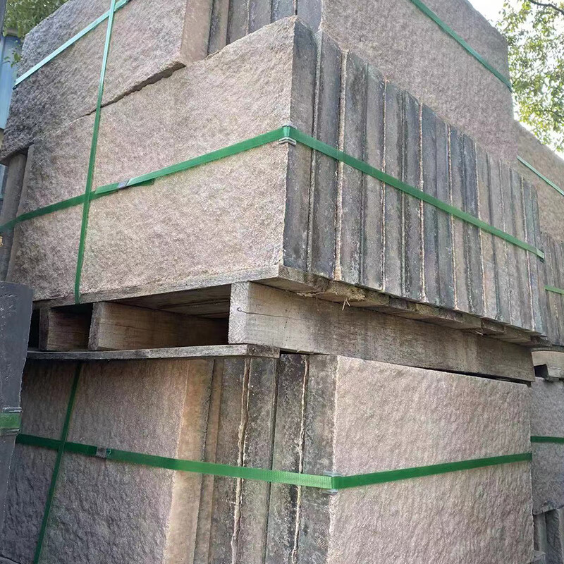 老石板天然青石板旧石条铺地石户外铺路踏步石台阶石锤布石古建