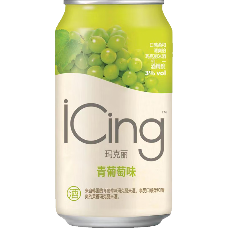 麴醇堂 桃子 蒙布朗 葡萄350ml*6罐 韩国玛克丽米酒  便携聚会酒