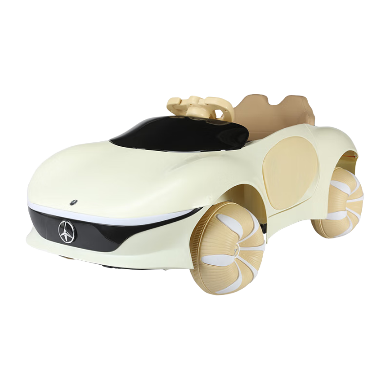 愛(ài)奇馬兒童電動(dòng)汽車(chē)遙控玩具男女小孩3-6歲幼兒寶寶公主網(wǎng)紅可坐人 新米色12V四驅皮座+門(mén)燈+輪燈