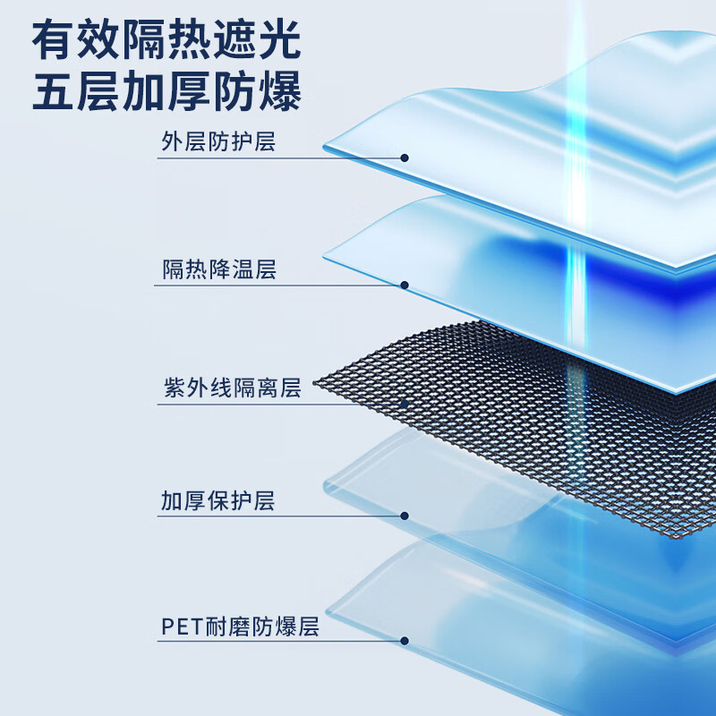 美纳美防晒隔热膜家用窗户玻璃贴膜单向透视太阳膜卧室厨房阳台遮光贴纸 【防晒隔热】钻石灰90cm*5米