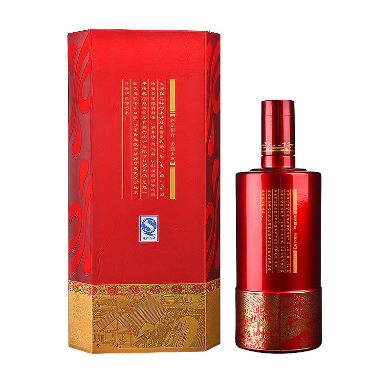 swellfun 水井坊第一坊酒鸿运装52%vol 浓香型白酒500ml 单瓶装