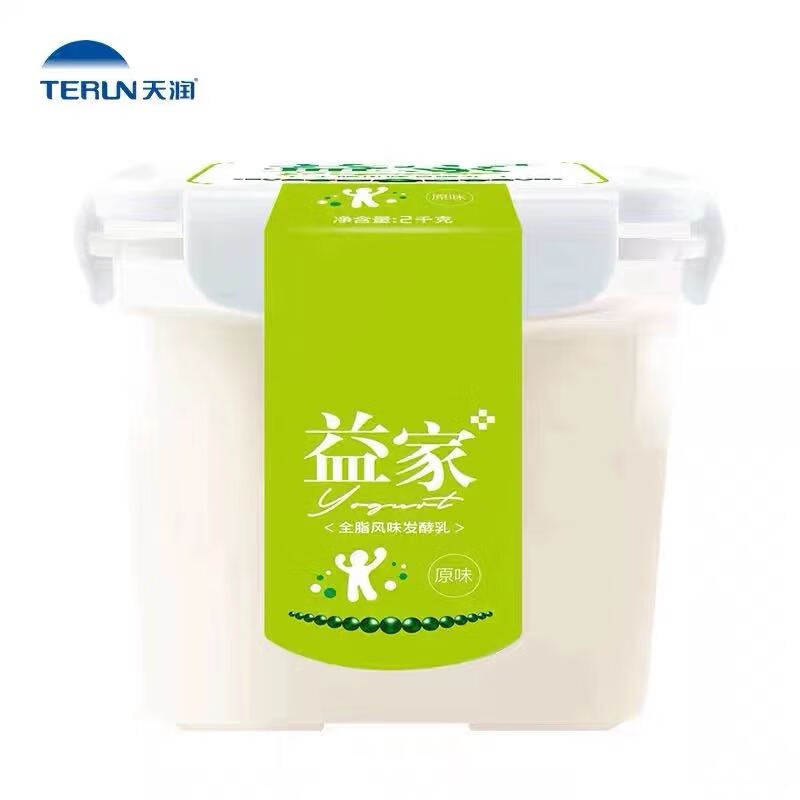 天润（terun） 【新日期】新疆天润酸奶原味益家润康全脂发酵乳水果捞 2KG益家桶装