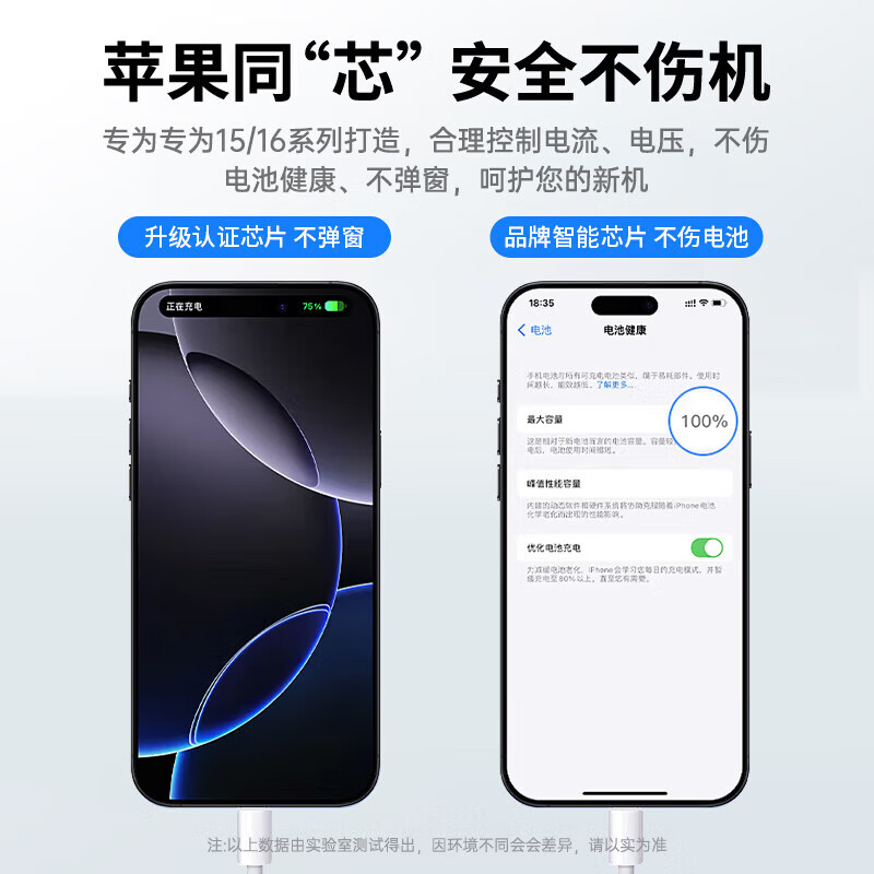今胜适用苹果充电器充电线30W/20W快充线套装USB-C PD数据线iPhone17ProMax16 14手机12充电头数据线 【15-17系】30W套装2米编织