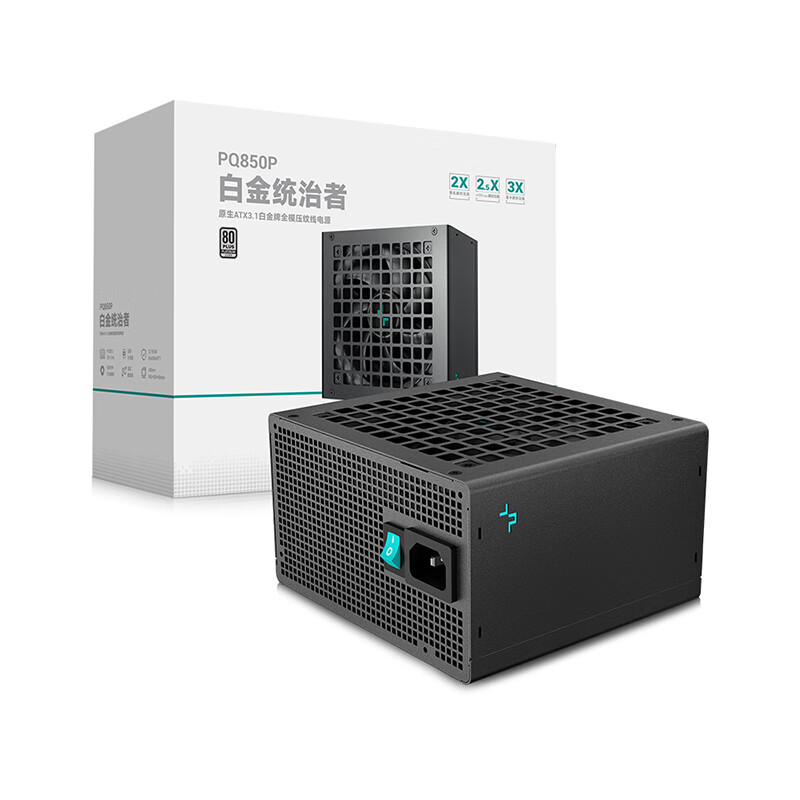 九州风神（DEEPCOOL）额定850W PQ850P白金牌ATX3.1全模组主机电源（日系主电容/压纹线/FDB轴承/12年换新）