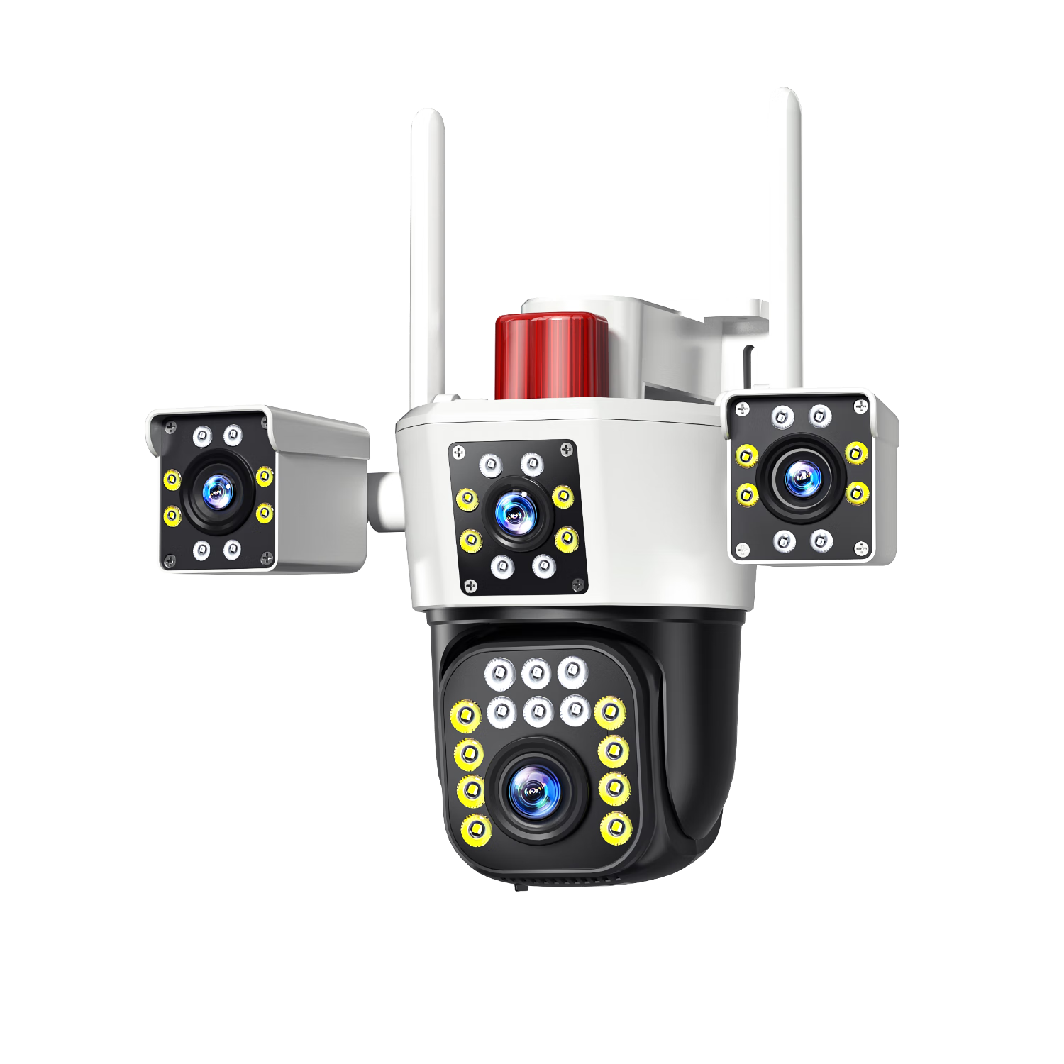 鸣胜无需无线wifi网络高清摄像头监控室外家庭4g监控器家用手机远程无死角带夜视全景语音户外农村院子 【三目4G款】无需宽带+永远免费流量+追踪+对讲 30天全天循环录像卡