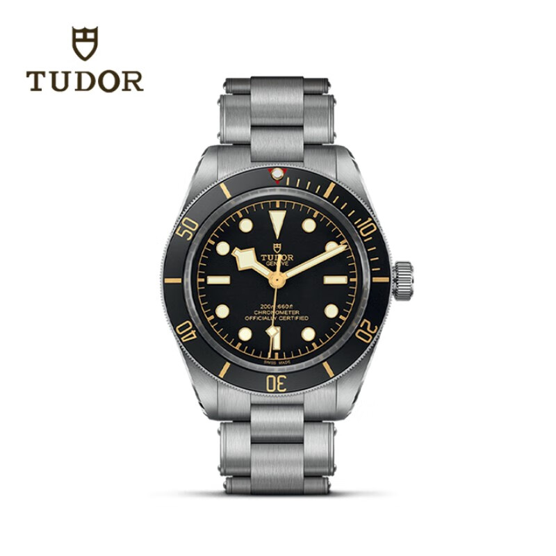 帝舵（TUDOR）碧湾【小黑盾】瑞士手表 钢带黑盘 大三针男表 39mm M79030N-0001