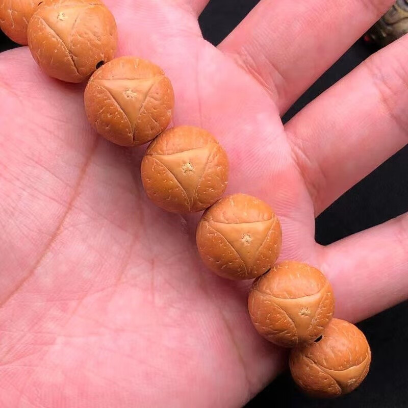 lrp龙眼菩提手串凤眼菩提子尼泊尔原籽手持佛珠男士原籽黄皮文玩手串