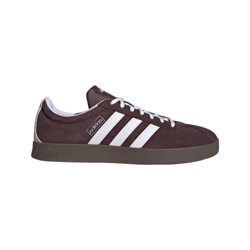 adidas「T头鞋」VL COURT 2.0复古休闲板鞋德训鞋阿迪达斯轻运动   暗灰棕/白色/树脂黄(推荐女生选小半码)   44.5