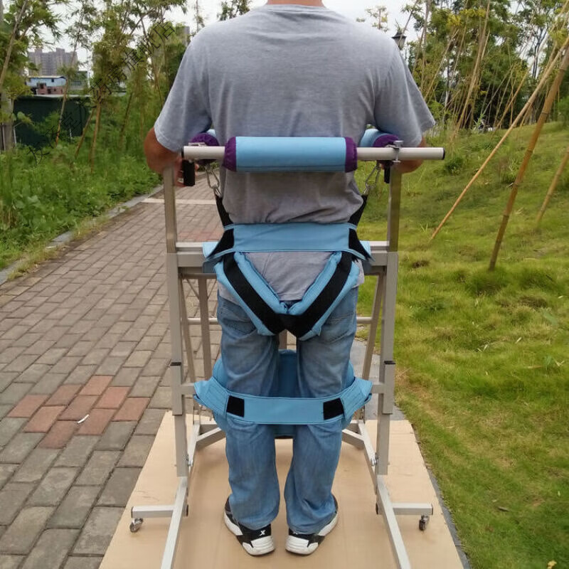 手摇升降站立架学步车中风偏瘫训练器材下肢行走助行器移位机 康复