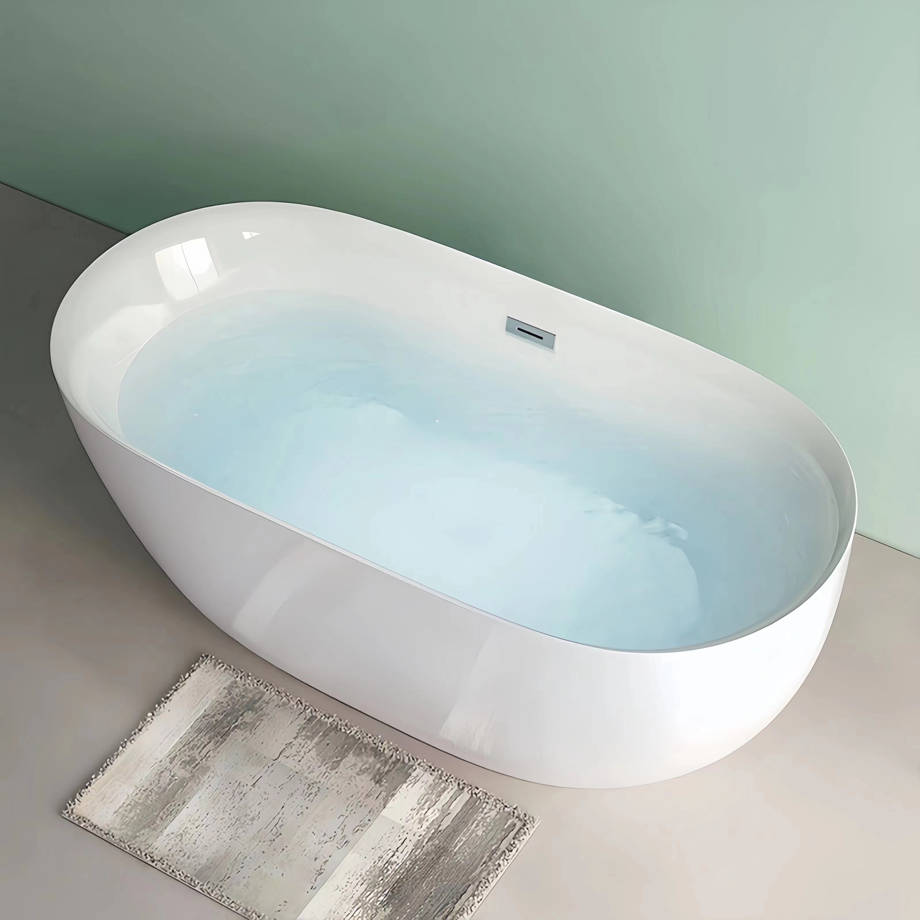 亚克力日式浴缸无缝一体浴缸家用网红成人浴盆独立式欧式贵妃浴缸 空