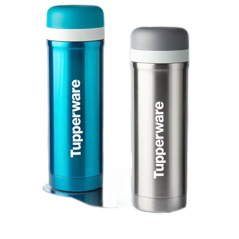 特百惠保温杯350ml暖茶男女式真空304不锈钢带茶隔学生杯子 暖茶灰 送杯套杯刷杯贴