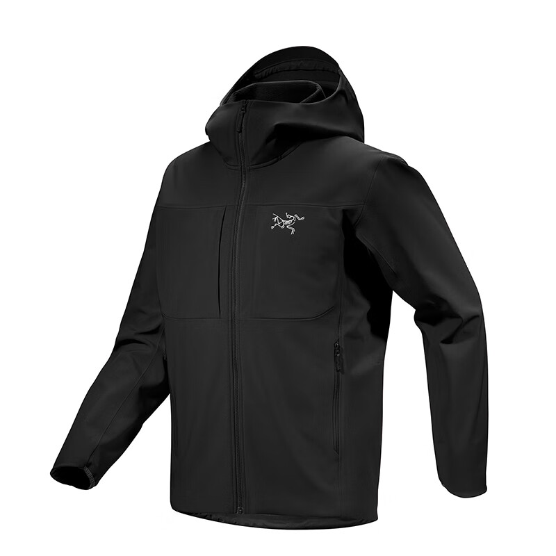 始祖鸟（ARC'TERYX）Gamma MX 男款防风防水冲锋衣保暖连帽软壳夹克 黑色 M
