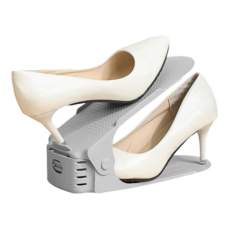 秉优 省空间鞋架10个装 可调节鞋子收纳神器鞋托鞋柜分层隔板整理架子