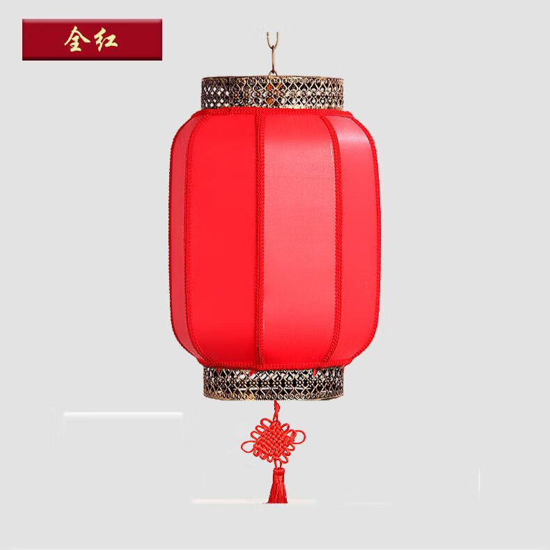 充电款羊皮灯笼户外水中国风仿古大红灯笼晒酒店宫灯广告 红款印字 长