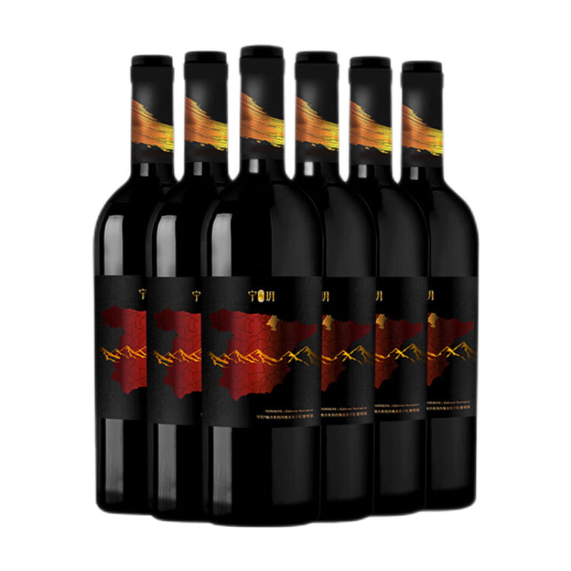 賀蘭山寧玥丹魄美樂干紅葡萄酒750mL六支 國產(chǎn)紅酒賀蘭山東麓 端午送禮