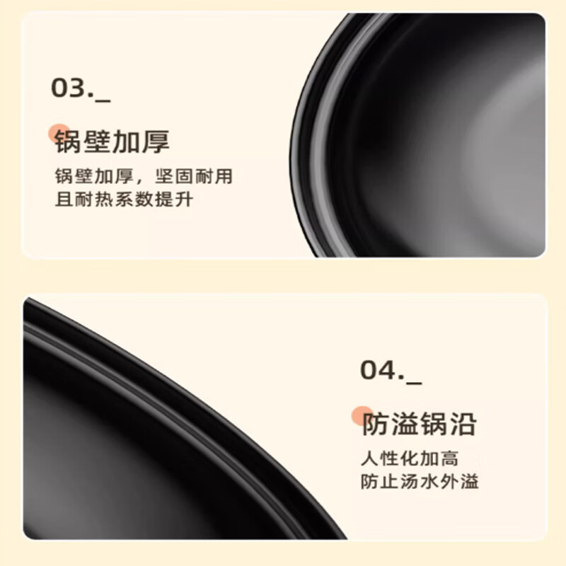 GNNDXX德国耐高温砂锅家用干烧不裂陶瓷浅锅煤气灶专用煲粥炖汤老式沙锅 年年有鱼深蓝盖浅锅 2.6L