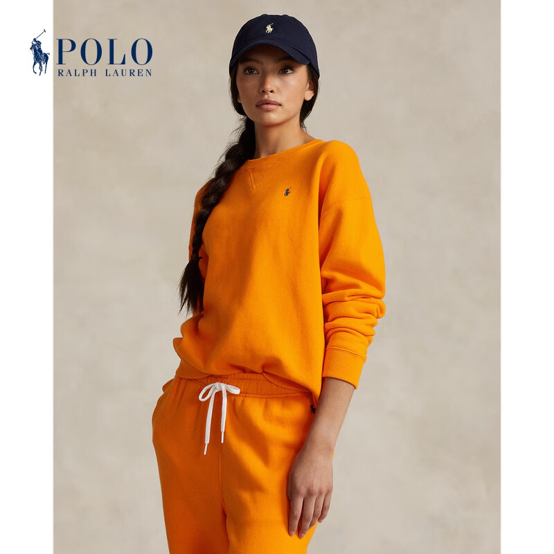 Polo Ralph Lauren 拉夫劳伦 女装 24春宽松版圆领运动衫RL25351 800-橙色 XS