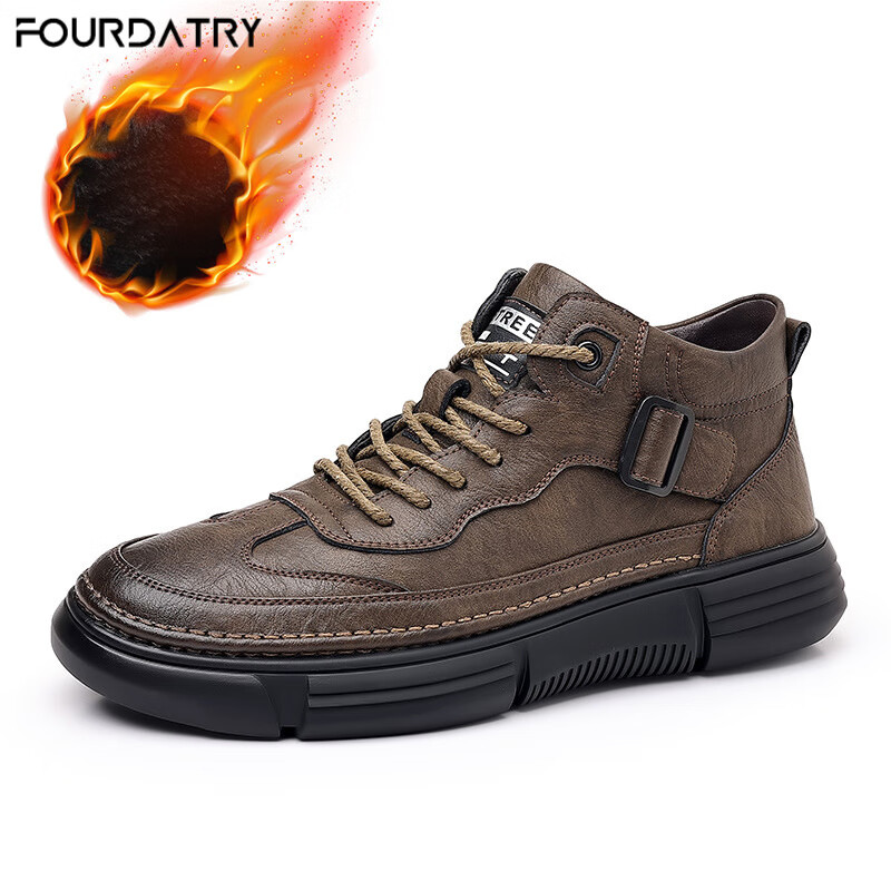 FOURDATRY2025���¿���Ь��������ѥ��ů������Ь��Ƥ������ʿ��ѥ����Ƥ�� PZ88129-1 ������ɫ 43